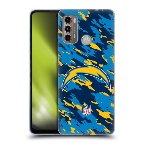 NFL Los Angeles Chargers Logo Camou Soft Gel Case for Motorola Moto G60 / Moto G40 Fusion