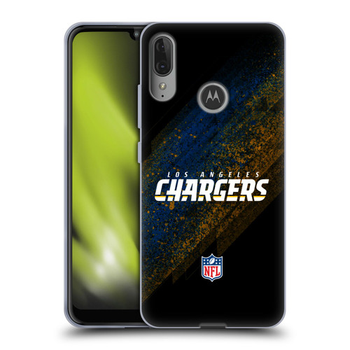 NFL Los Angeles Chargers Logo Blur Soft Gel Case for Motorola Moto E6 Plus