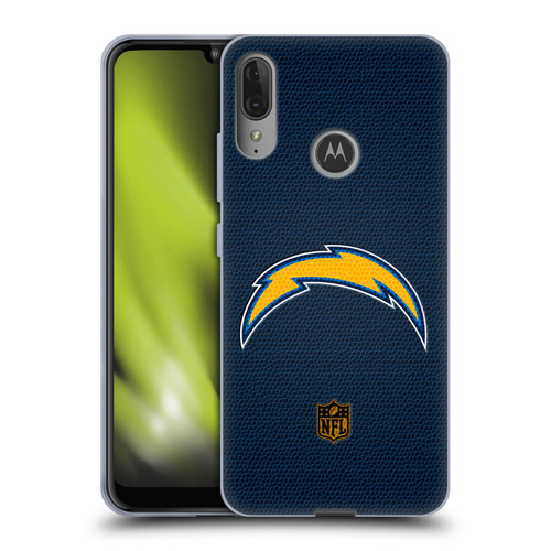 NFL Los Angeles Chargers Logo Football Soft Gel Case for Motorola Moto E6 Plus