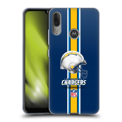 NFL Los Angeles Chargers Logo Helmet Soft Gel Case for Motorola Moto E6 Plus