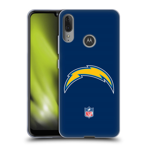NFL Los Angeles Chargers Logo Plain Soft Gel Case for Motorola Moto E6 Plus