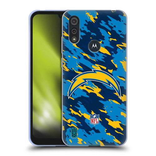 NFL Los Angeles Chargers Logo Camou Soft Gel Case for Motorola Moto E6s (2020)