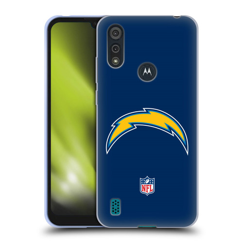 NFL Los Angeles Chargers Logo Plain Soft Gel Case for Motorola Moto E6s (2020)