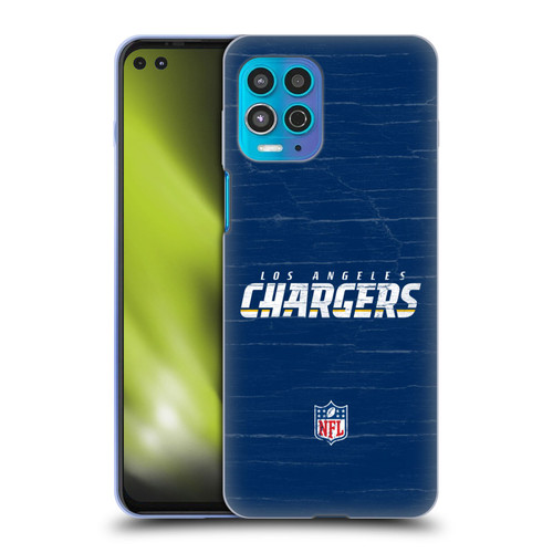 NFL Los Angeles Chargers Logo Distressed Look Soft Gel Case for Motorola Moto G100