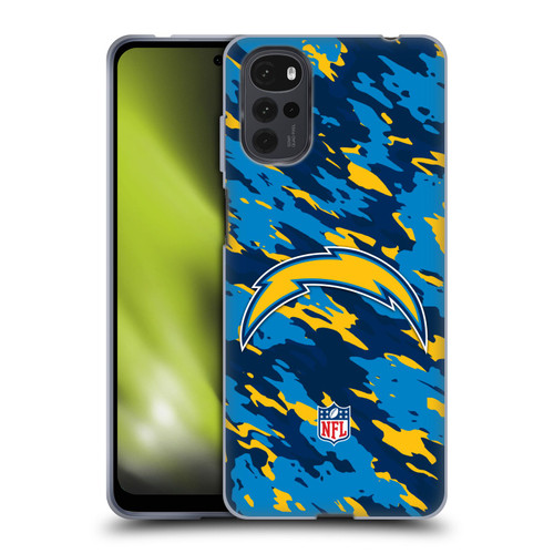 NFL Los Angeles Chargers Logo Camou Soft Gel Case for Motorola Moto G22