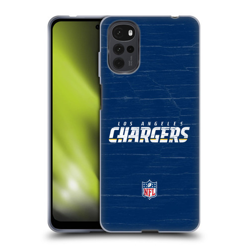 NFL Los Angeles Chargers Logo Distressed Look Soft Gel Case for Motorola Moto G22
