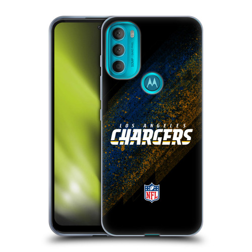 NFL Los Angeles Chargers Logo Blur Soft Gel Case for Motorola Moto G71 5G