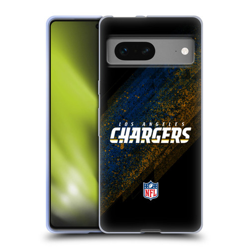 NFL Los Angeles Chargers Logo Blur Soft Gel Case for Google Pixel 7