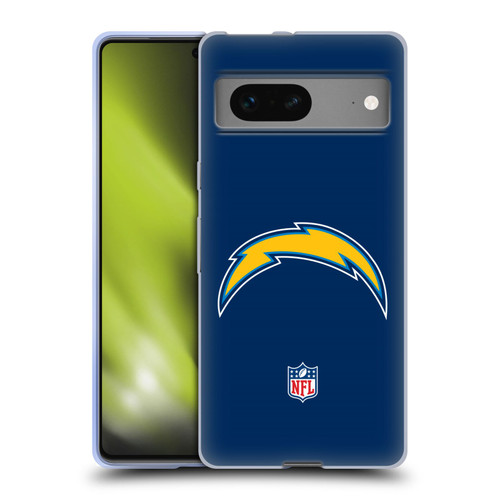 NFL Los Angeles Chargers Logo Plain Soft Gel Case for Google Pixel 7