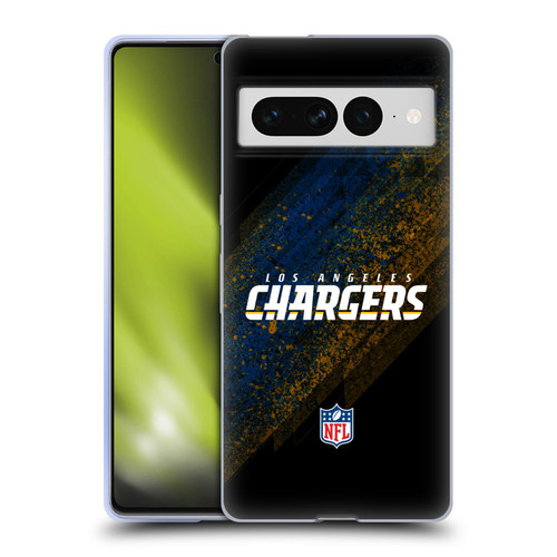 NFL Los Angeles Chargers Logo Blur Soft Gel Case for Google Pixel 7 Pro