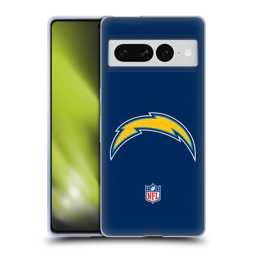 NFL Los Angeles Chargers Logo Plain Soft Gel Case for Google Pixel 7 Pro