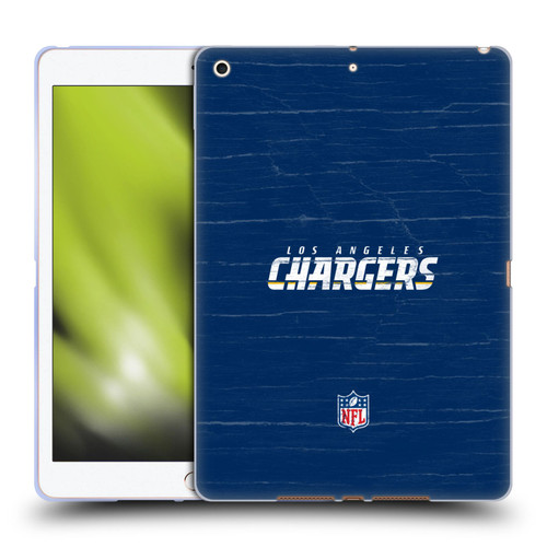 NFL Los Angeles Chargers Logo Distressed Look Soft Gel Case for Apple iPad 10.2 2019/2020/2021