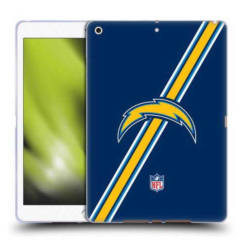 NFL Los Angeles Chargers Logo Stripes Soft Gel Case for Apple iPad 10.2 2019/2020/2021
