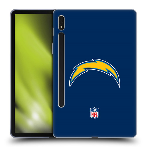 NFL Los Angeles Chargers Logo Plain Soft Gel Case for Samsung Galaxy Tab S8