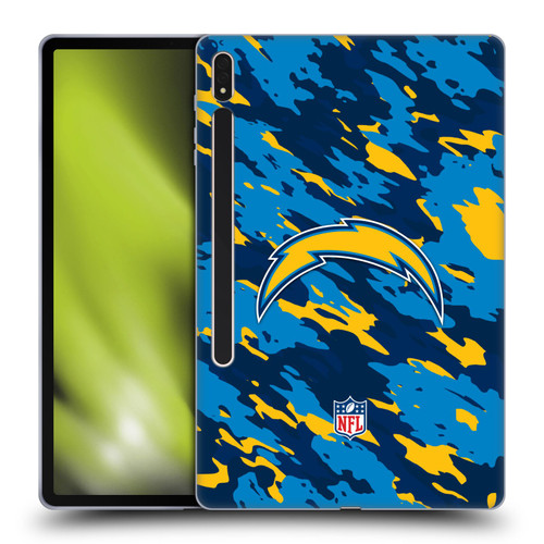 NFL Los Angeles Chargers Logo Camou Soft Gel Case for Samsung Galaxy Tab S8 Plus
