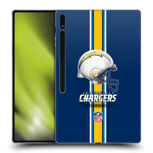 NFL Los Angeles Chargers Logo Helmet Soft Gel Case for Samsung Galaxy Tab S8 Ultra