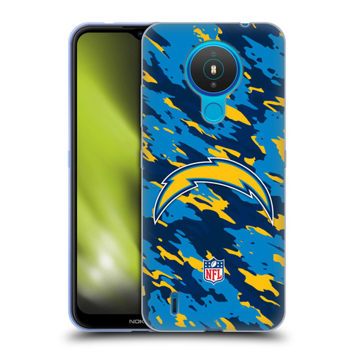 NFL Los Angeles Chargers Logo Camou Soft Gel Case for Nokia 1.4