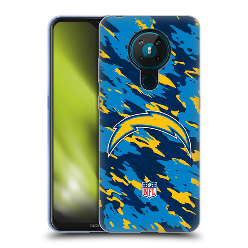 NFL Los Angeles Chargers Logo Camou Soft Gel Case for Nokia 5.3