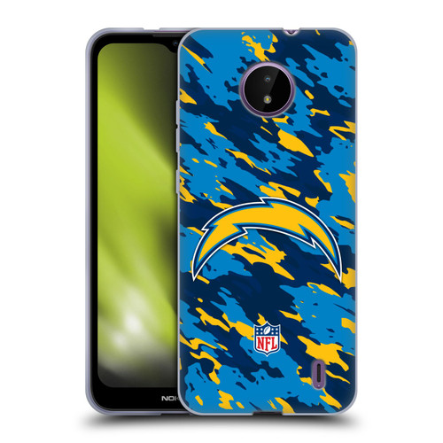 NFL Los Angeles Chargers Logo Camou Soft Gel Case for Nokia C10 / C20
