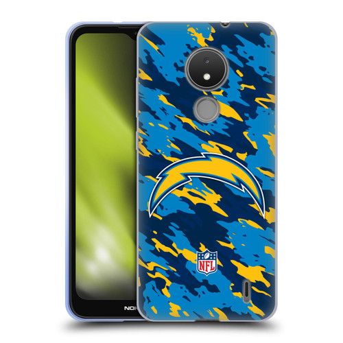 NFL Los Angeles Chargers Logo Camou Soft Gel Case for Nokia C21