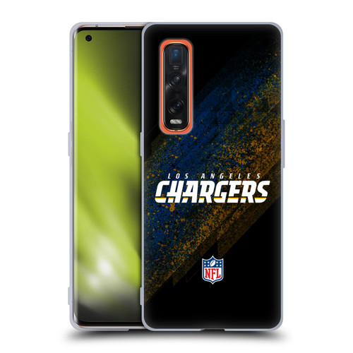 NFL Los Angeles Chargers Logo Blur Soft Gel Case for OPPO Find X2 Pro 5G