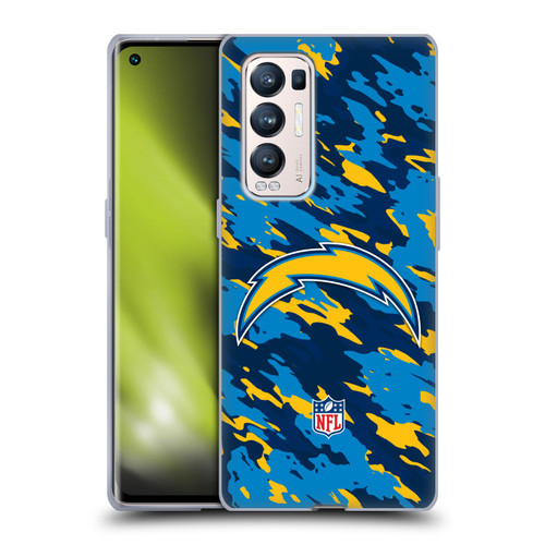 NFL Los Angeles Chargers Logo Camou Soft Gel Case for OPPO Find X3 Neo / Reno5 Pro+ 5G
