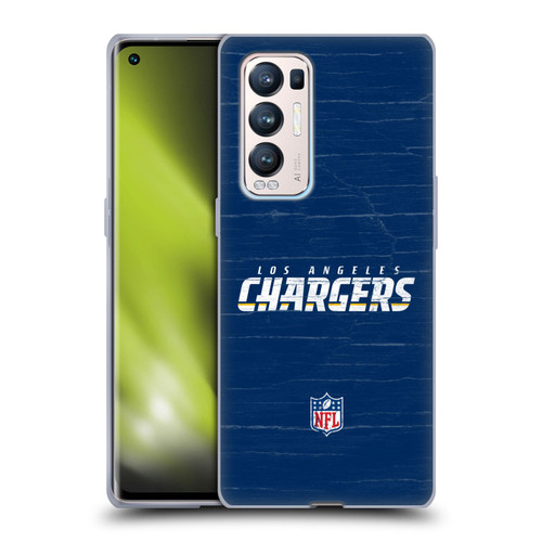 NFL Los Angeles Chargers Logo Distressed Look Soft Gel Case for OPPO Find X3 Neo / Reno5 Pro+ 5G