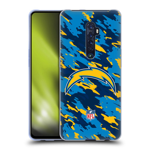 NFL Los Angeles Chargers Logo Camou Soft Gel Case for OPPO Reno 2