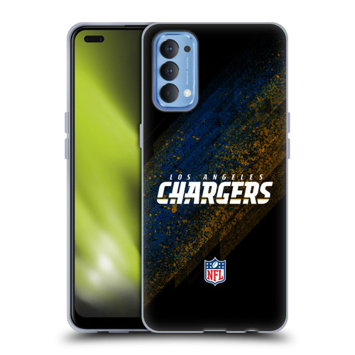 NFL Los Angeles Chargers Logo Blur Soft Gel Case for OPPO Reno 4 5G