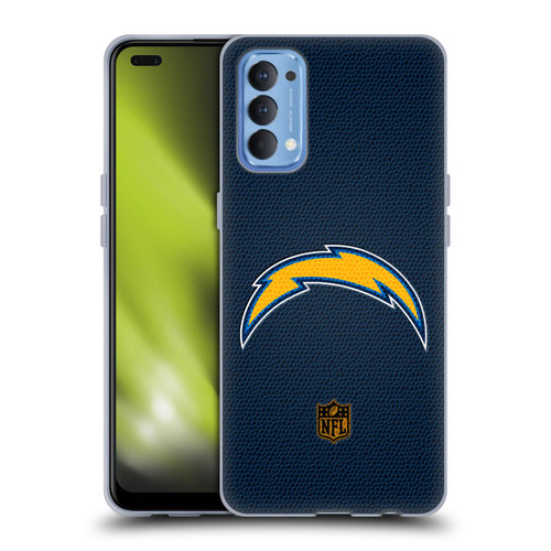 NFL Los Angeles Chargers Logo Football Soft Gel Case for OPPO Reno 4 5G