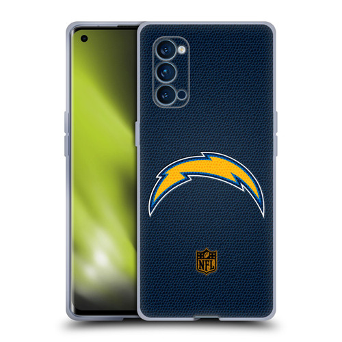 NFL Los Angeles Chargers Logo Football Soft Gel Case for OPPO Reno 4 Pro 5G