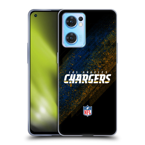 NFL Los Angeles Chargers Logo Blur Soft Gel Case for OPPO Reno7 5G / Find X5 Lite