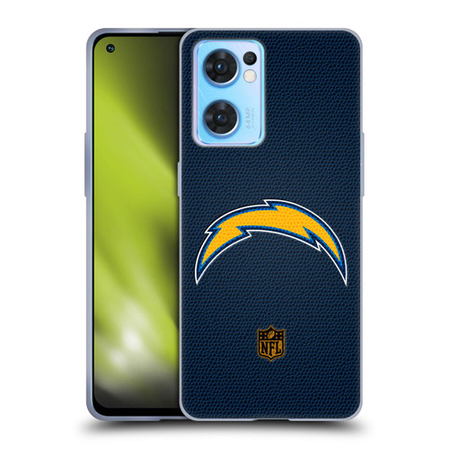 NFL Los Angeles Chargers Logo Football Soft Gel Case for OPPO Reno7 5G / Find X5 Lite