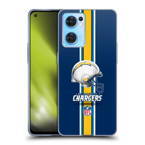 NFL Los Angeles Chargers Logo Helmet Soft Gel Case for OPPO Reno7 5G / Find X5 Lite