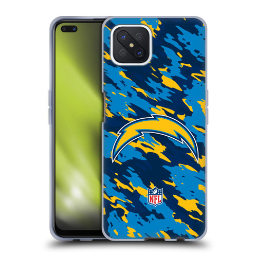 NFL Los Angeles Chargers Logo Camou Soft Gel Case for OPPO Reno4 Z 5G