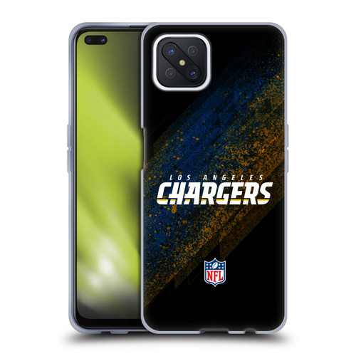 NFL Los Angeles Chargers Logo Blur Soft Gel Case for OPPO Reno4 Z 5G