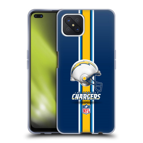 NFL Los Angeles Chargers Logo Helmet Soft Gel Case for OPPO Reno4 Z 5G