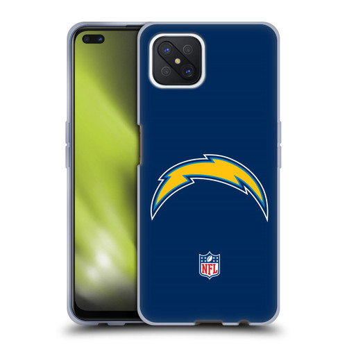 NFL Los Angeles Chargers Logo Plain Soft Gel Case for OPPO Reno4 Z 5G