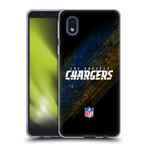 NFL Los Angeles Chargers Logo Blur Soft Gel Case for Samsung Galaxy A01 Core (2020)