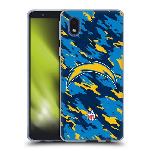 NFL Los Angeles Chargers Logo Camou Soft Gel Case for Samsung Galaxy A01 Core (2020)