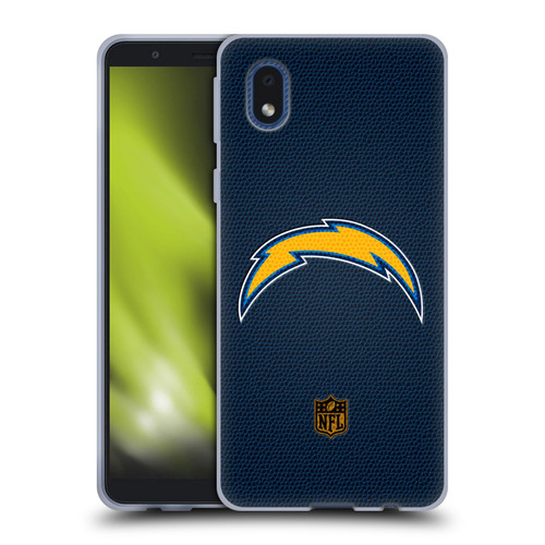 NFL Los Angeles Chargers Logo Football Soft Gel Case for Samsung Galaxy A01 Core (2020)