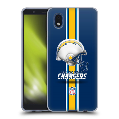 NFL Los Angeles Chargers Logo Helmet Soft Gel Case for Samsung Galaxy A01 Core (2020)