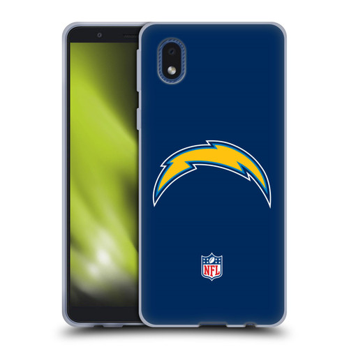 NFL Los Angeles Chargers Logo Plain Soft Gel Case for Samsung Galaxy A01 Core (2020)