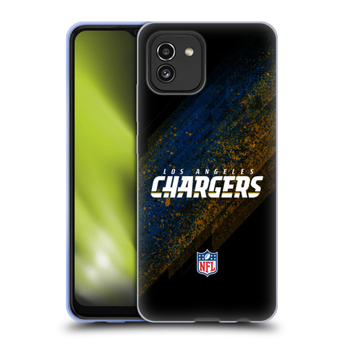 NFL Los Angeles Chargers Logo Blur Soft Gel Case for Samsung Galaxy A03 (2021)