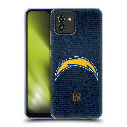 NFL Los Angeles Chargers Logo Football Soft Gel Case for Samsung Galaxy A03 (2021)