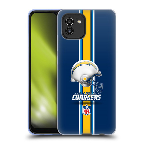 NFL Los Angeles Chargers Logo Helmet Soft Gel Case for Samsung Galaxy A03 (2021)