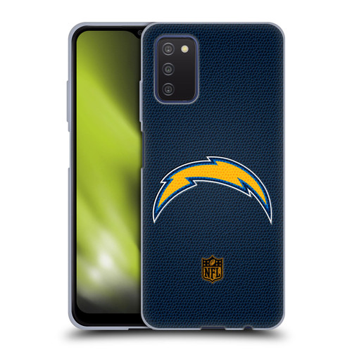 NFL Los Angeles Chargers Logo Football Soft Gel Case for Samsung Galaxy A03s (2021)