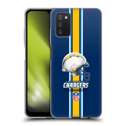 NFL Los Angeles Chargers Logo Helmet Soft Gel Case for Samsung Galaxy A03s (2021)