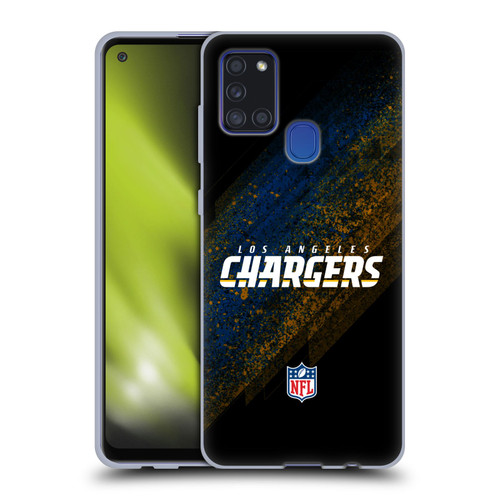 NFL Los Angeles Chargers Logo Blur Soft Gel Case for Samsung Galaxy A21s (2020)