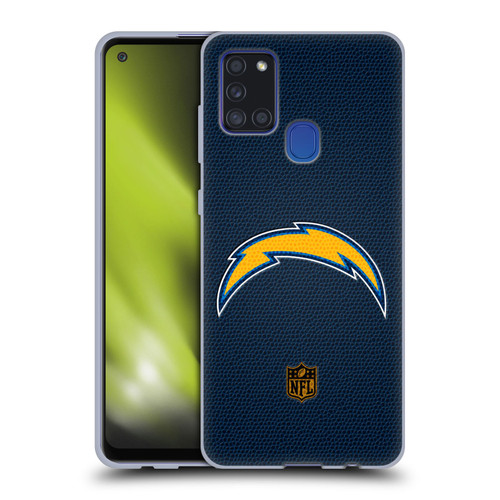 NFL Los Angeles Chargers Logo Football Soft Gel Case for Samsung Galaxy A21s (2020)